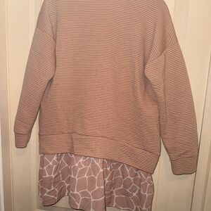 Backless illusion mini sweater dress